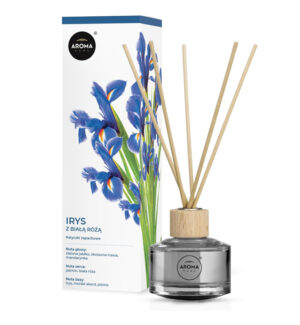 Aroma Home Reed Diffuser, Iris with White Rose Scent, 50 ml, Beige, 6 Pieces